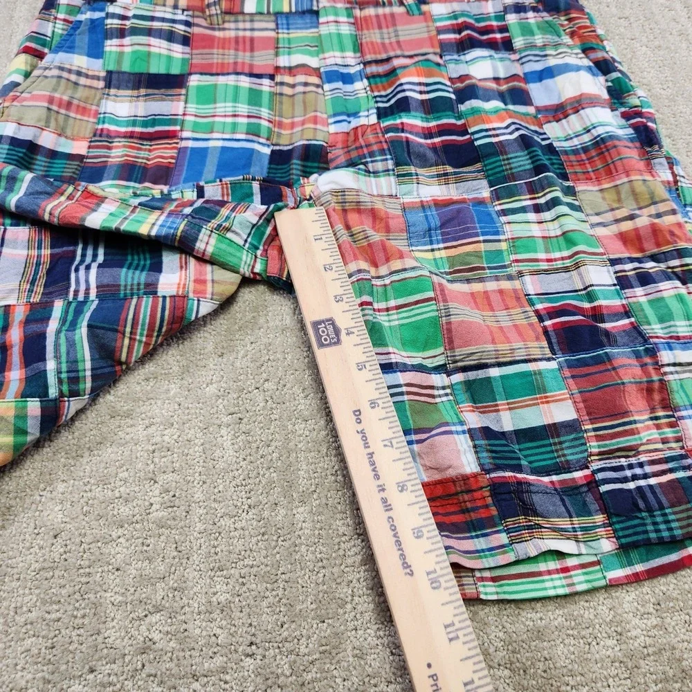 Vintage Polo Ralph Lauren Shorts Men 36 Patchwork Madres Plaid Cotton 10